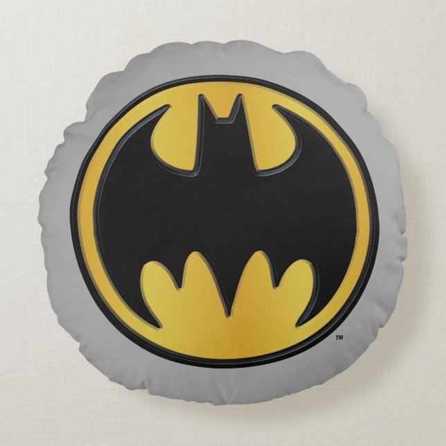 Batman Symbol | Classic Round Logo Round Pillow (Front)
