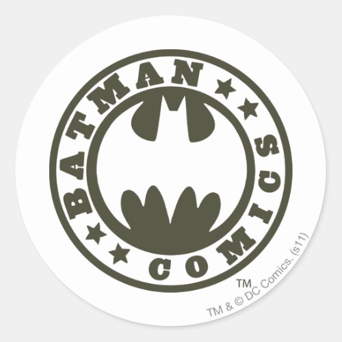 Batman Symbol  Comics Logo Classic Round Sticker