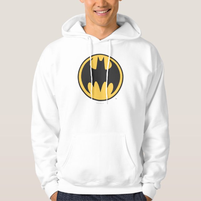 Batman Symbol | Dark Yellow Circle Logo Hoodie (Front)