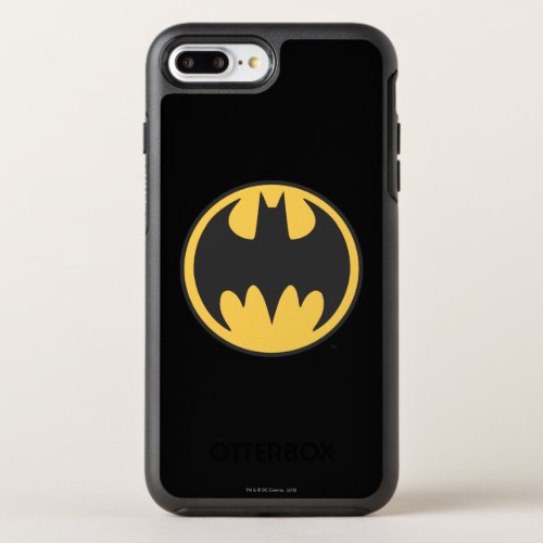 Batman Symbol  Dark Yellow Circle Logo OtterBox Symmetry iPhone 8 Plus7 Plus Case