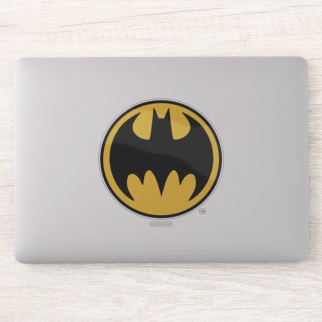 Batman Symbol | Dark Yellow Circle Logo Sticker (Computer)
