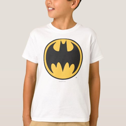 Batman Symbol  Dark Yellow Circle Logo T_Shirt