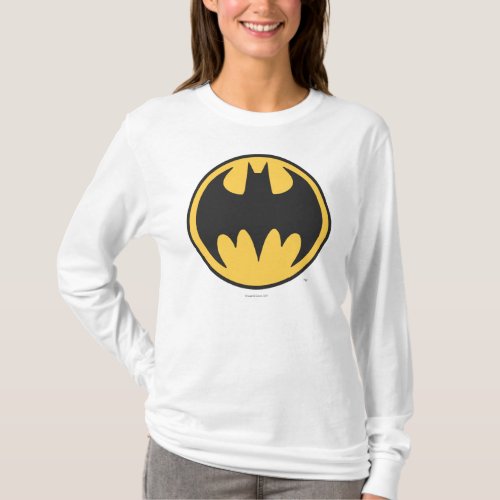 Batman Symbol  Dark Yellow Circle Logo T_Shirt