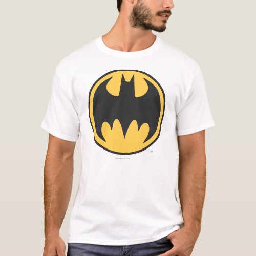 Batman Symbol  Dark Yellow Circle Logo T_Shirt