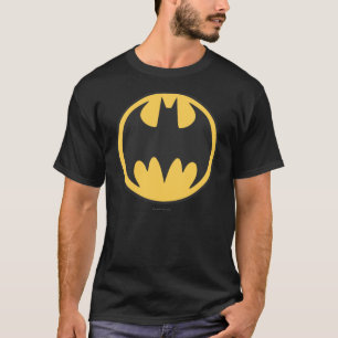 Batman Symbol   Dark Yellow Circle Logo T-Shirt