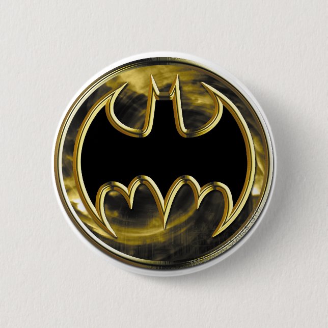 Batman Symbol | Gold Logo Button (Front)