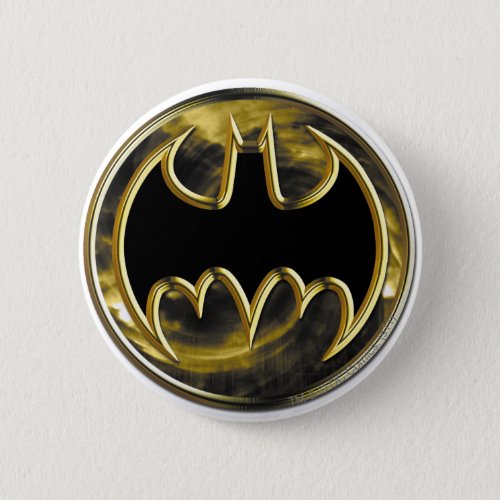 Batman Symbol  Gold Logo Button