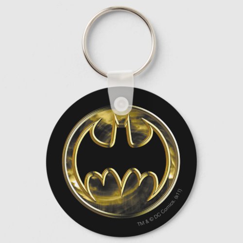 Batman Symbol  Gold Logo Keychain