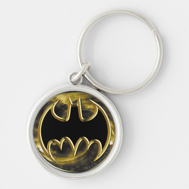 Batman Symbol | Gold Logo Keychain (Front)