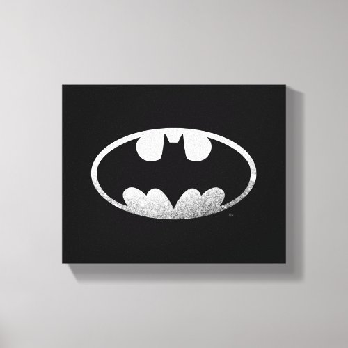 Batman Symbol  Grainy Logo Canvas Print