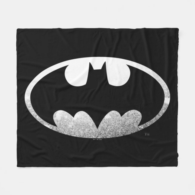 Batman Symbol | Grainy Logo Fleece Blanket (Front (Horizontal))