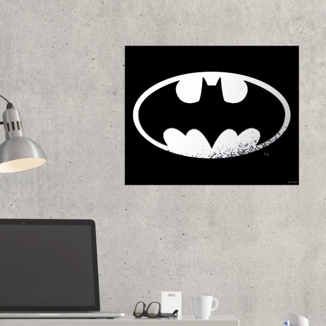 Batman Symbol | Grainy Logo Foil Prints (In Situ (Desk 2))