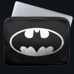 Batman Symbol | Grainy Logo Laptop Sleeve<br><div class="desc">The classic Batman Logo in gray metallic graphic style.</div>