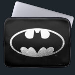 Batman Symbol | Grainy Logo Laptop Sleeve<br><div class="desc">The classic Batman Logo in gray metallic graphic style.</div>