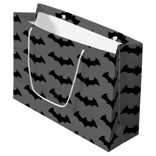 Batman Symbol | Grainy Logo Large Gift Bag (Front Angled)