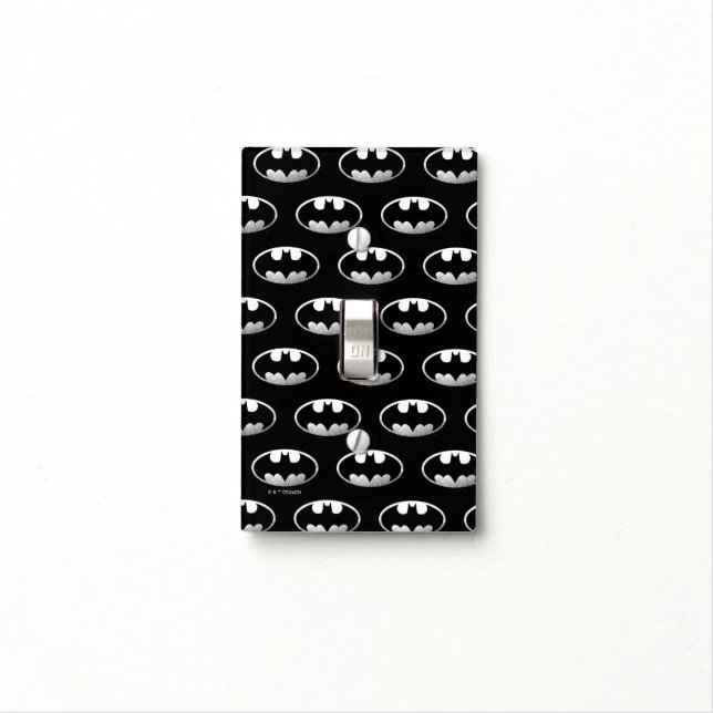 Batman Symbol | Grainy Logo Light Switch Cover (In Situ)