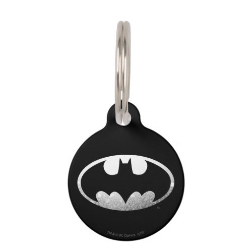 Batman Symbol  Grainy Logo Pet ID Tag