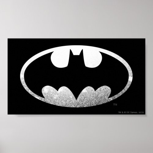 Batman Symbol  Grainy Logo Poster
