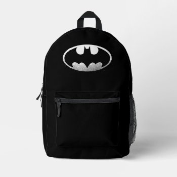 Batman Symbol | Grainy Logo Printed Backpack by batman at Zazzle