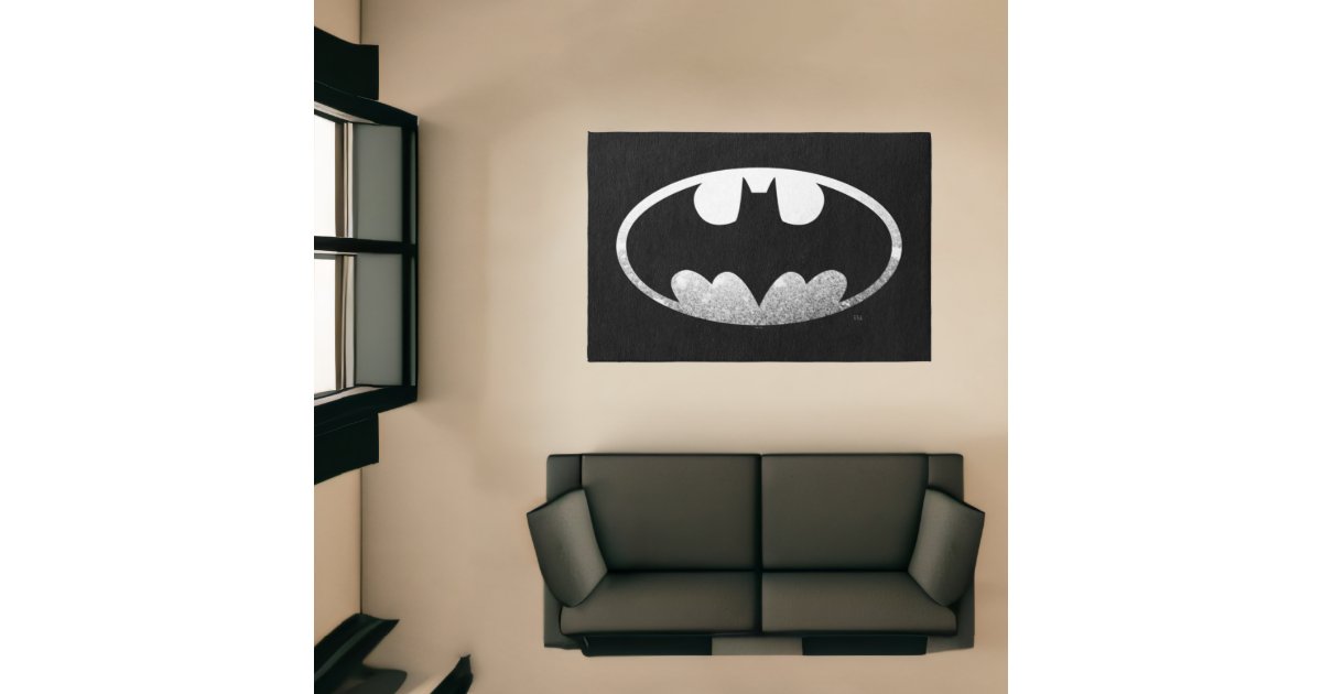 Batman Symbol | Grainy Logo Rug | Zazzle