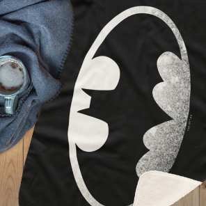Batman Symbol | Grainy Logo Sherpa Blanket