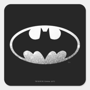 Batman Symbol Grainy Logo Square Sticker