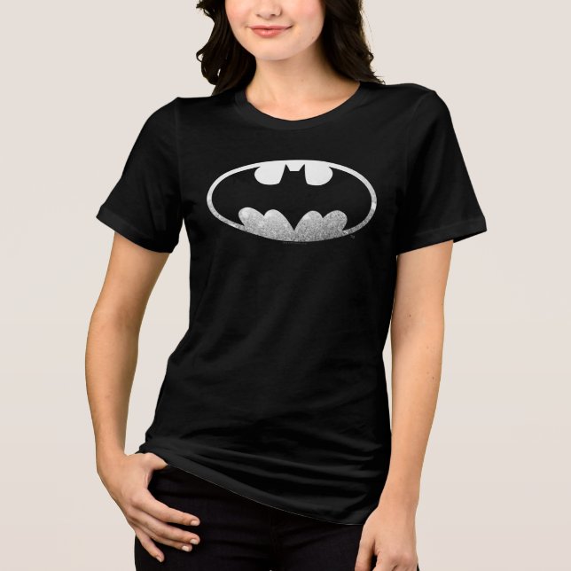 Batman Symbol | Grainy Logo Tri-Blend Shirt (Front)