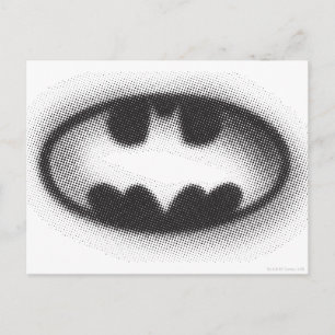 Batman Symbol   Halftone Logo Postcard