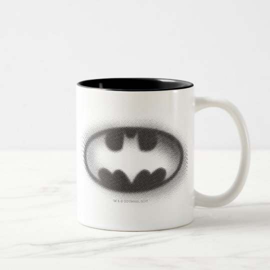 Batman Symbol | Halftone Logo Two-Tone Coffee Mug