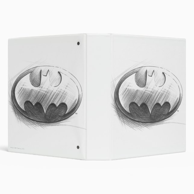 Batman Symbol | Insignia Drawing Logo 3 Ring Binder (Background)