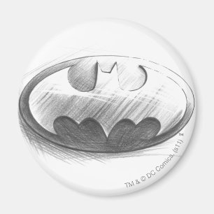 Batman Symbol Insignia Drawing Logo Magnet