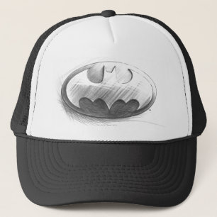 Batman Symbol Insignia Drawing Logo Trucker Hat