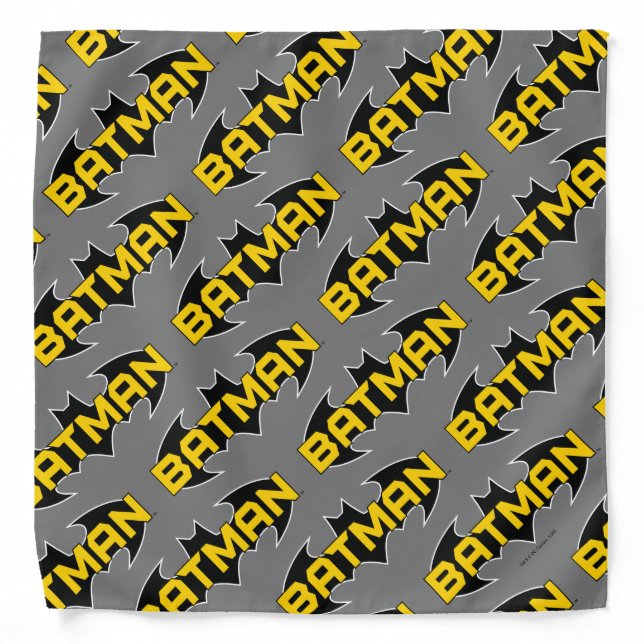 Batman Symbol | Name Yellow & Black Logo Bandana (Front)
