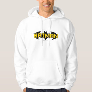 Batman Symbol Name Yellow & Black Logo Hoodie