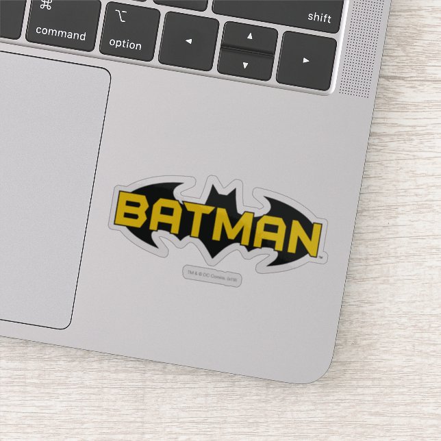 Batman Symbol | Name Yellow & Black Logo Sticker (Detail)
