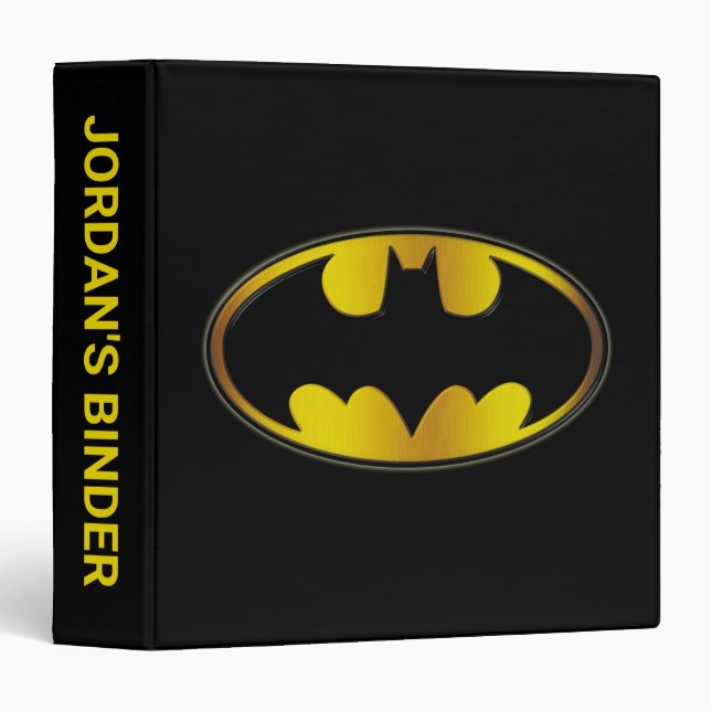 Batman Symbol | Oval Gradient Logo 3 Ring Binder (Front/Spine)