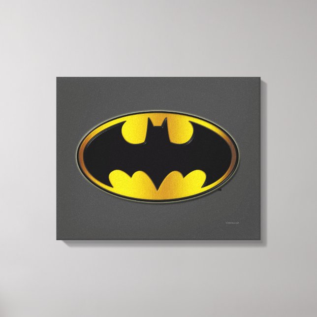 Batman Symbol | Oval Gradient Logo Canvas Print (Front)