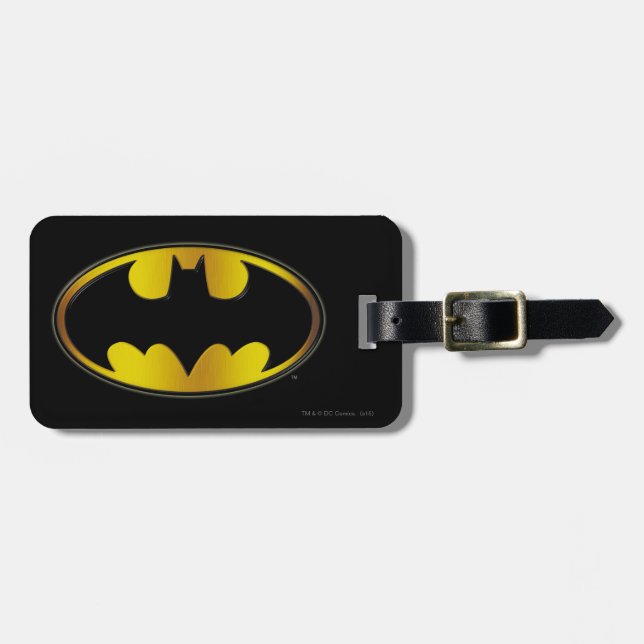 Batman Symbol | Oval Gradient Logo Luggage Tag (Front Horizontal)