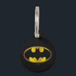 Batman Symbol | Oval Gradient Logo Pet Name Tag<br><div class="desc">Batman Hyperdrive</div>