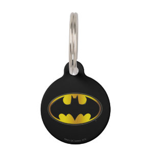 Batman Symbol | Oval Gradient Logo Pet Name Tag