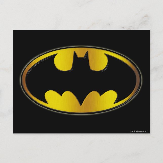 Batman Symbol | Oval Gradient Logo Postcard (Front)
