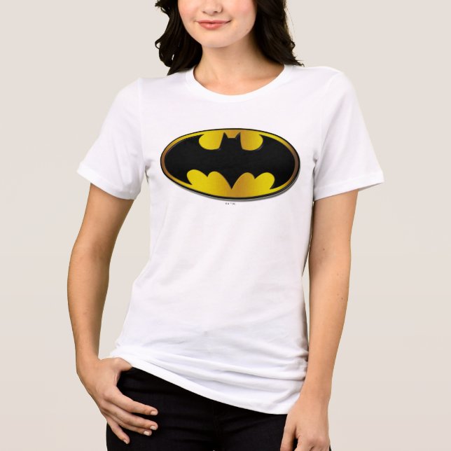 Batman Symbol | Oval Gradient Logo Tri-Blend Shirt (Front)