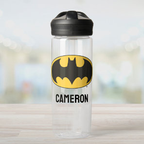 Batman Symbol | Oval Logo | Add Your Name Water Bottle