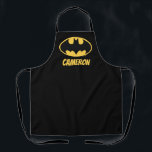 Batman Symbol | Oval Logo Apron<br><div class="desc">Batman Urban Legends Style Bat Logo | The classic Batman icon in black and a deep yellow.</div>