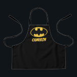 Batman Symbol | Oval Logo Apron<br><div class="desc">Batman Urban Legends Style Bat Logo | The classic Batman icon in black and a deep yellow.</div>