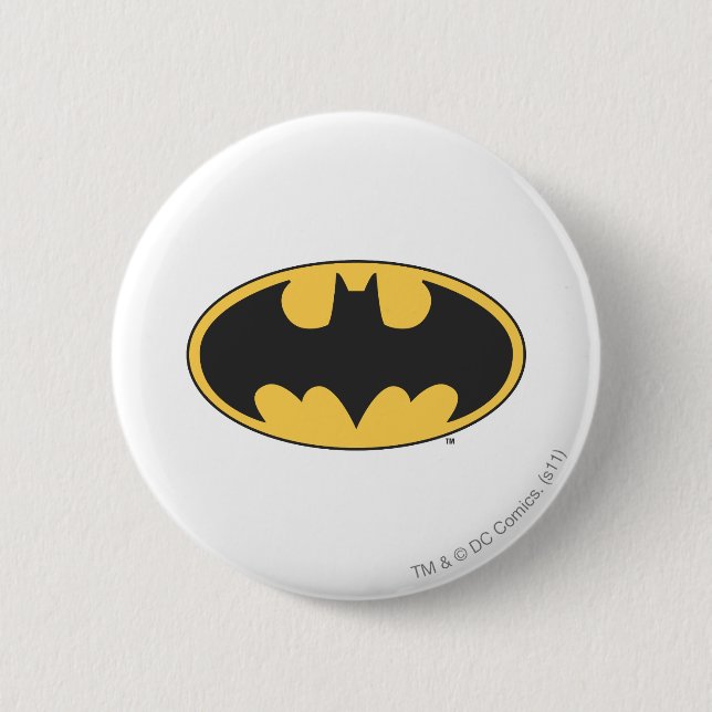 Batman Symbol | Oval Logo Button (Front)