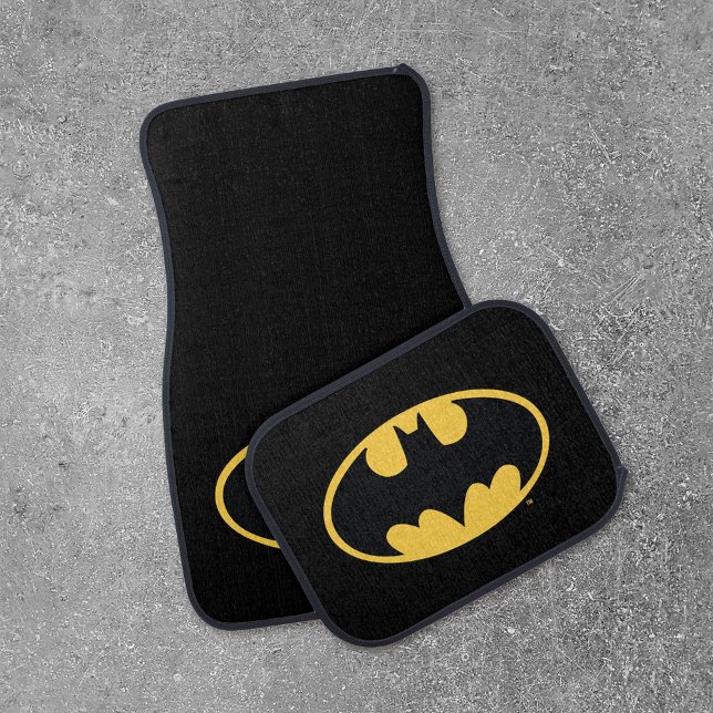 Batman Symbol | Oval Logo Car Mat (Car mats on concrete)
