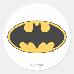 Batman Symbol Oval Logo Classic Round Sticker