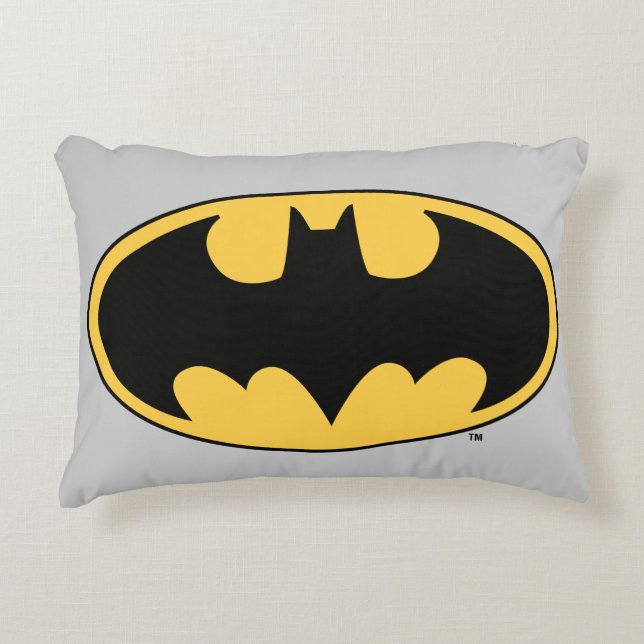Batman Symbol | Oval Logo Decorative Pillow (Front)