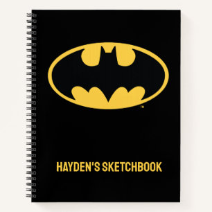 Batman Symbol   Oval Logo Drawing Notebook